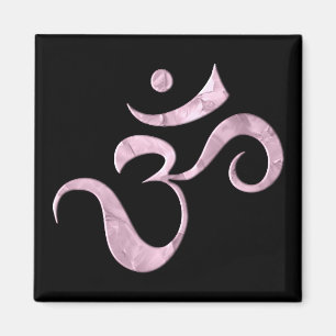 Pink Sparkle Om Magnet