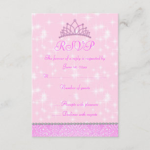 Pink Sparkle Princess RSVP