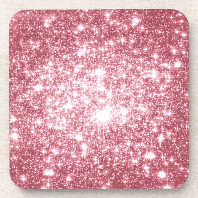 Pink Sparkle Untersetzer (Vorderseite)