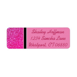 Pink Sparkles Return Address Labels