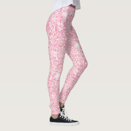 Pink Sparkling Glitzer Glam Leggings