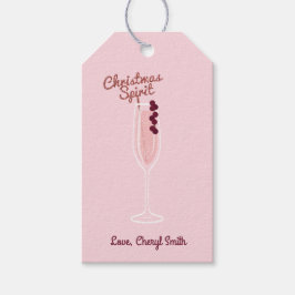 Pink Sparkling Weihnachten Geschenkanhänger