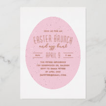 Pink Speckling Egg Osterjagd Party Einladung