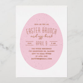 Pink Speckling Egg Osterjagd Party Einladung