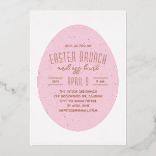 Pink Speckling Egg Osterjagd Party Einladung