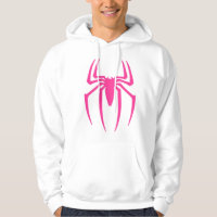 Pink Spider Emblem Hoodie