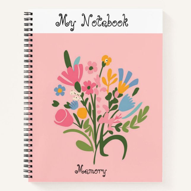 Pink Spiral Notebook Notizbuch (Vorderseite)