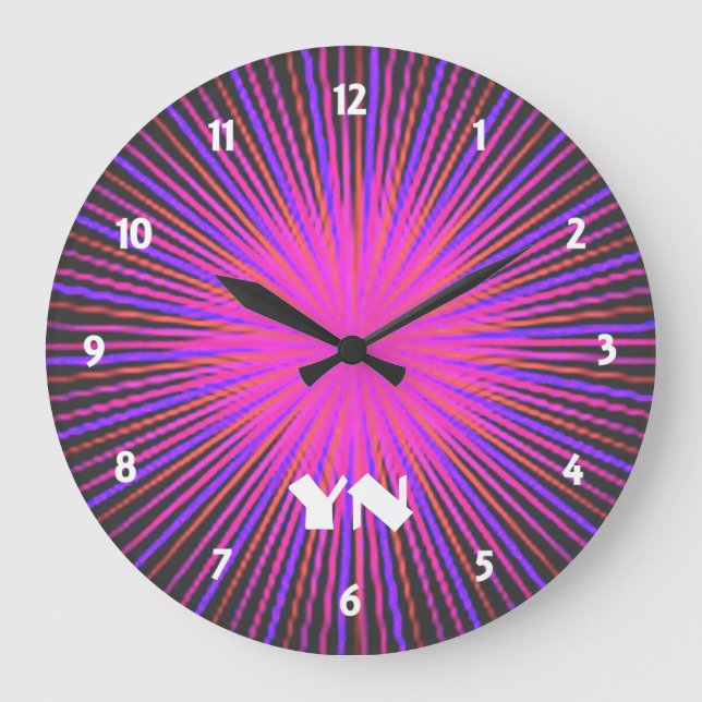 Pink Spirit Circle Brauch Große Wanduhr (Vorderseite)