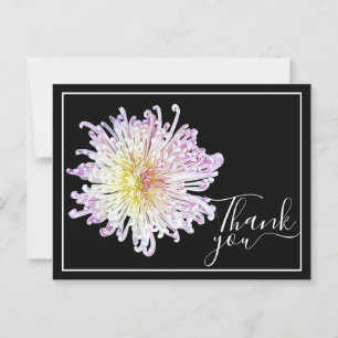 Pink Spirit Mum mit schwarzem Hintergrund Danke Postkarte