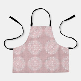 Pink spiritual Indian mandala pattern Schürze