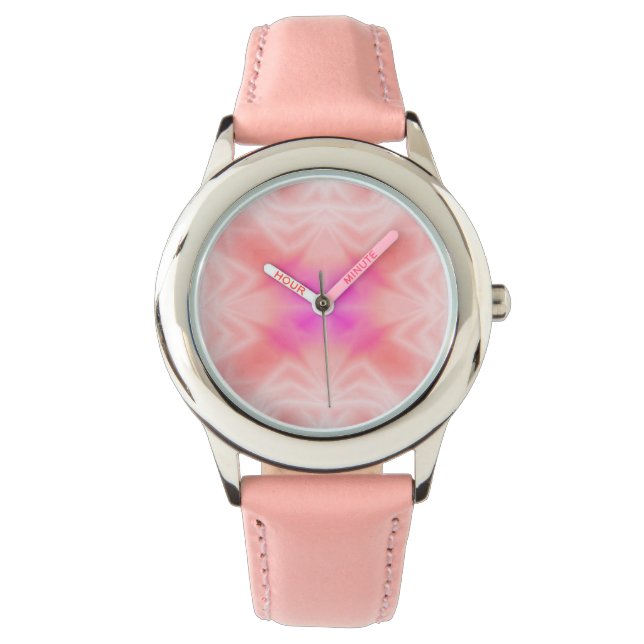 Pink Splash Armbanduhr (Vorderseite)