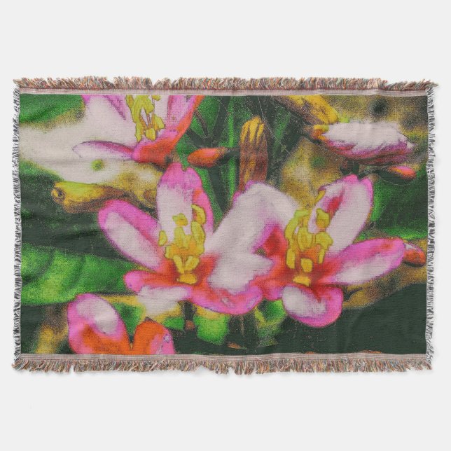 Pink Splash Blume Decke (Vorderseite)