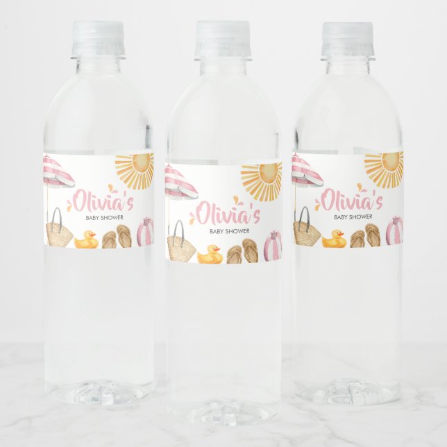 Pink Splish Splash Baby Dusche (Flaschen)