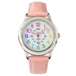 Pink Sport Watch für Mädchen mit Handzeichen Armbanduhr