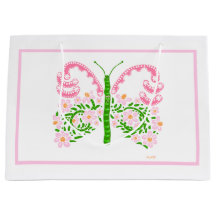 Pink Spring Butterfly Geschenktasche