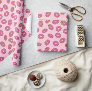 Pink Sprinkle Donut Muster Geschenkpapier
