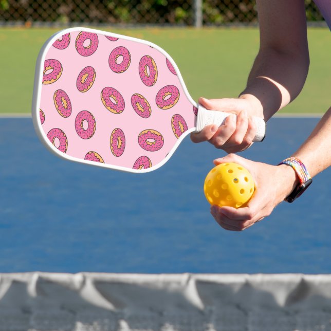 Pink Sprinkle Donut Muster Pickleball Schläger (InSitu)