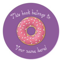 Pink Sprinkler Doughnut Buchzeichen