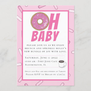 Pink Sprinkles Brunch Babydusche Einladung