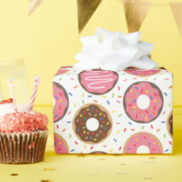 Pink Sprinkles Donuts Geschenkpapier