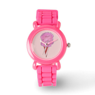 Pink Spun Zucker Cotton Candy Carnival Watch Armbanduhr