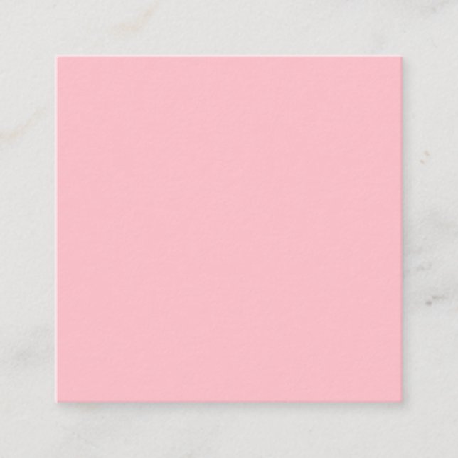 Pink Square-Visitenkarte Quadratische Visitenkarte (Vorderseite)