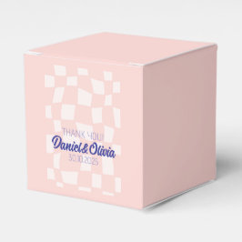 Pink Square Wedding Geschenkschachtel