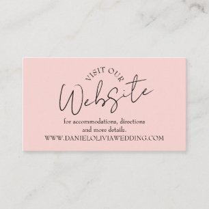 Pink Square Wedding Visitenkarte