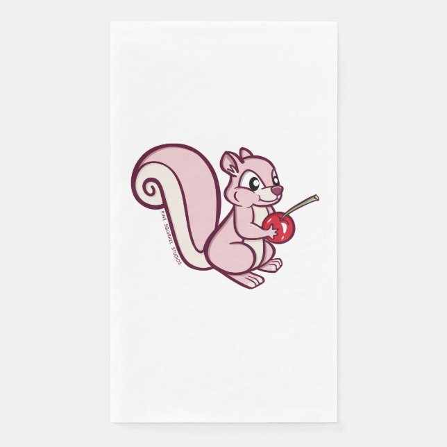 Pink Squirrel Long Napkin Serviette (Vorderseite)
