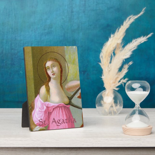 Pink St. Agatha (M 003) 5"x7" Fotoplatte (Seite)
