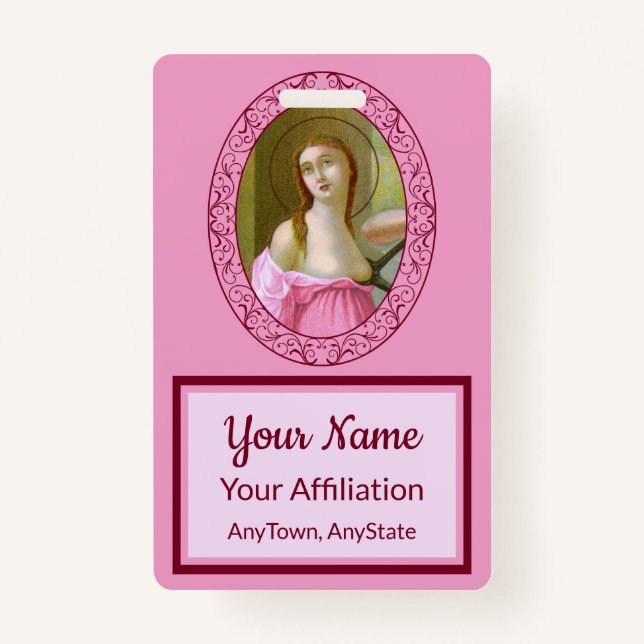 Pink St. Agatha (M 003) Badge 3 (Devant)