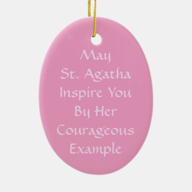 Pink St. Agatha (M 003) Keramikornament (Hinten)