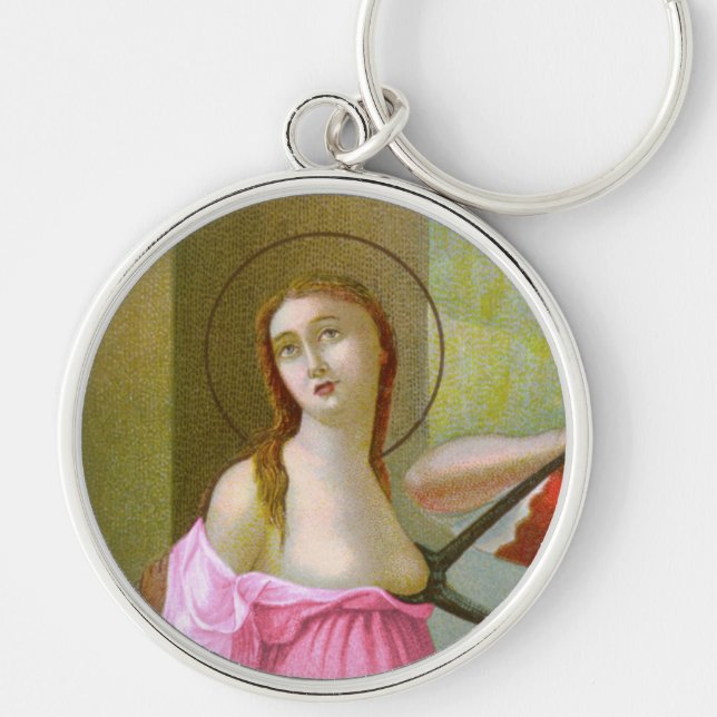 Pink St. Agatha (M 003) Schlüsselanhänger (Vorne)