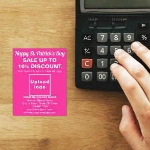 Pink St. Patrick's Day Business Sale Flyer