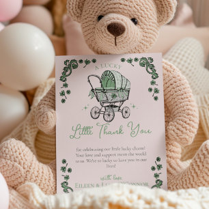 Pink St Patricks Day Kinderdusche Danke Karte