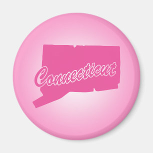 Pink Staat Connecticut Magnet