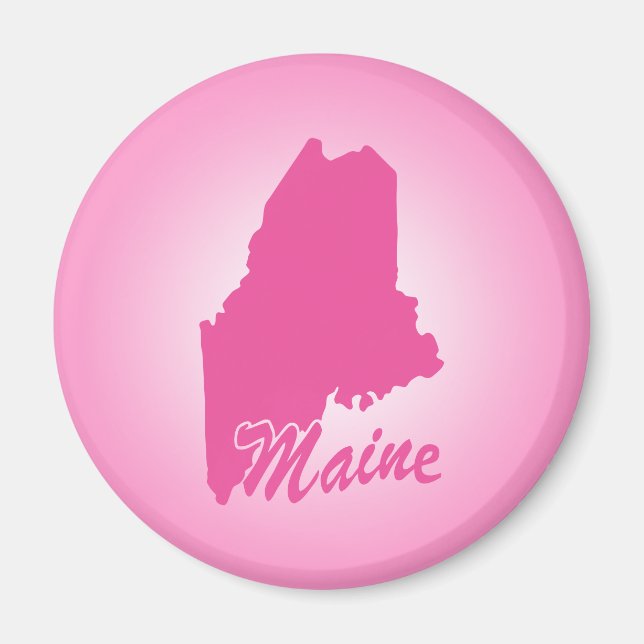 Pink Staat Maine Magnet (Vorne)
