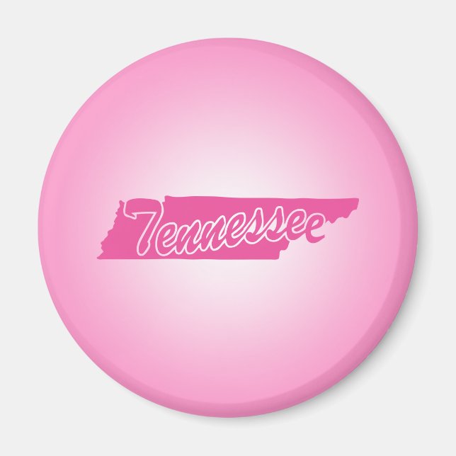 Pink Staat Tennessee Magnet (Vorne)