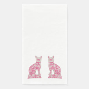 Pink Staffordshire Cats Serviette