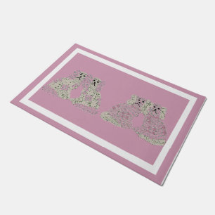 Pink Staffordshire Hunde Fußmatte