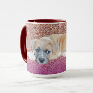 Pink Staffy Bull Terrier Puppy, Kaffee Tasse