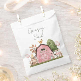 Pink Stall Animal Party Weiden Sack Gefälligkeitsf Geschenktütchen