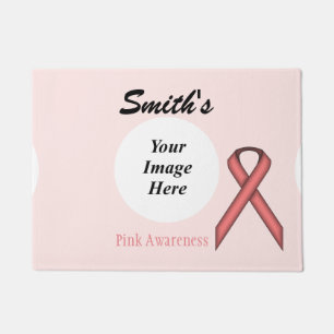 Pink Standard Ribbon Template by Kenneth Yoncich Fußmatte