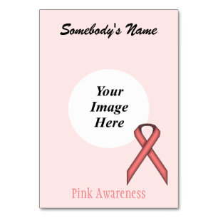 Pink Standard Ribbon Template by Kenneth Yoncich Tischnummer