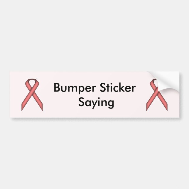 Pink Standard Ribbon von Kenneth Yoncich Autoaufkleber (Vorne)