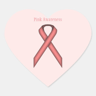 Pink Standard Ribbon von Kenneth Yoncich Herz-Aufkleber