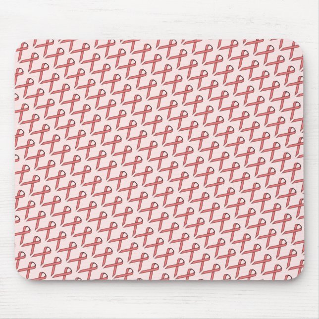 Pink Standard Ribbon von Kenneth Yoncich Mousepad (Vorne)