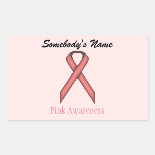 Pink Standard Ribbon von Kenneth Yoncich Rechteckiger Aufkleber