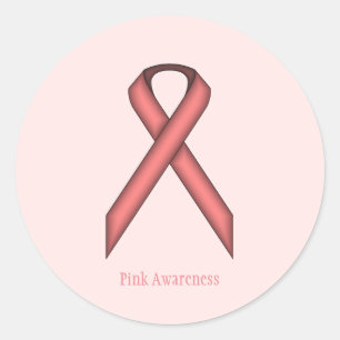 Pink Standard Ribbon von Kenneth Yoncich Runder Aufkleber