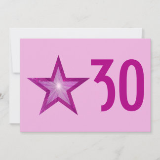 Pink Star "Age" - Einladung zum Geburtstag in blas